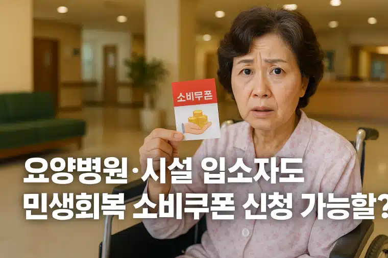 요양병원 입소자 민생회복 소비쿠폰 신청방법